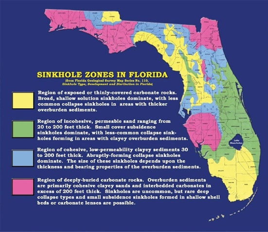 Sinkholes In Tallahassee, Florida