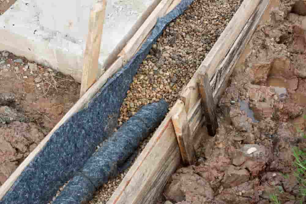 photo of a french drain