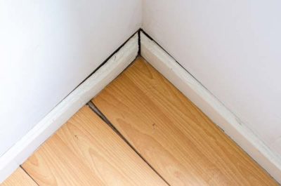 If your home has a basement or crawl space, a gap between your wall and floor could mean moisture is building up inside your foundation