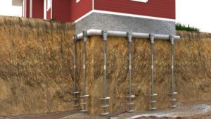 If your foundation is settling into weak soil, experts can use push or helical piers to lift and level your home.