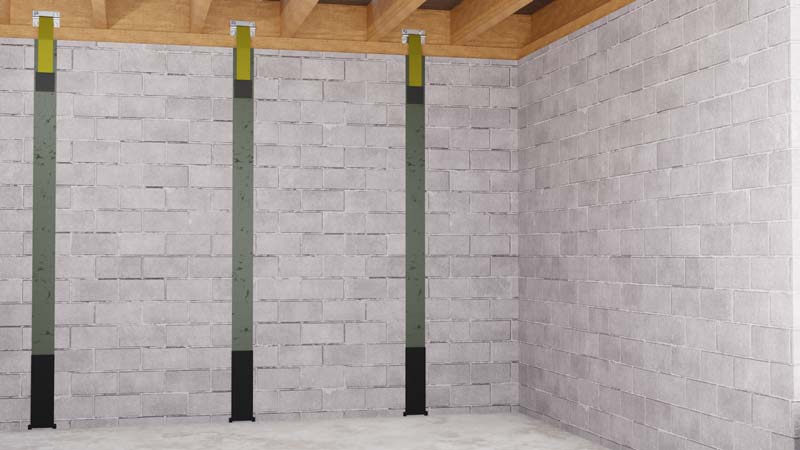 carbon fiber strips wall reinforcement
