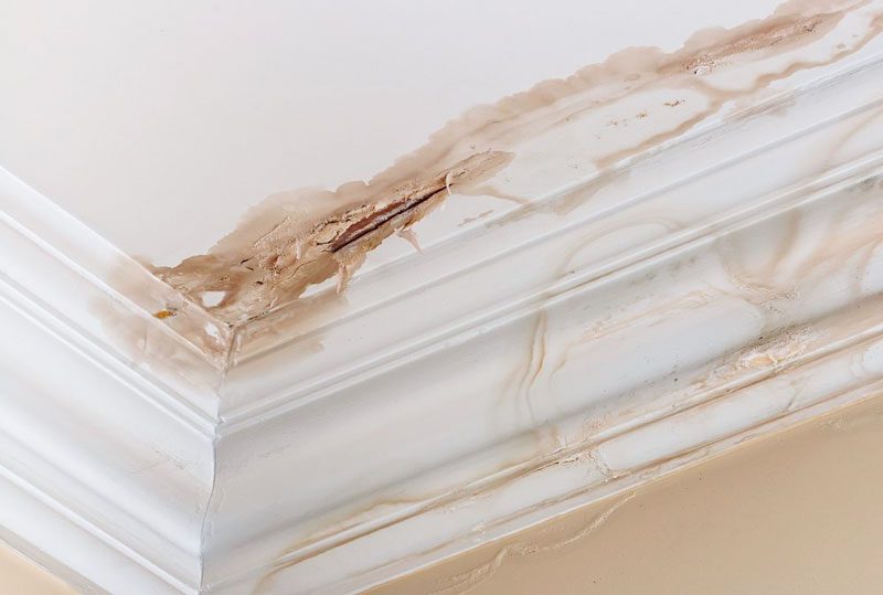 Cracks in your drywall can also arise due to water damage. When water contacts drywall, it can cause it to change its shape and color. When the water damage is extreme enough, its weight will overcome the drywall, causing it to crack and potentially leak.